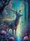 Flowers Deer Diamond Art Painting Kits for Adults, 5D Landscape Diamond Painting Kits